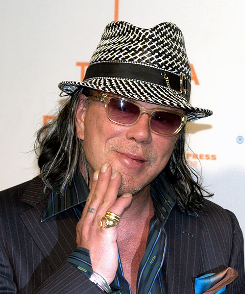 Mickey Rourke in Pattern Mix-Up
